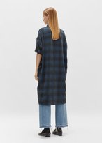 Thumbnail for your product : R 13 Cocoon Shell Dress Navy Plaid Size: X-Small