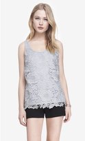 Thumbnail for your product : Express Metallic Floral Crochet Embellished Tank