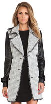 Thumbnail for your product : Rachel Zoe Christopher Tweed Trench Coat
