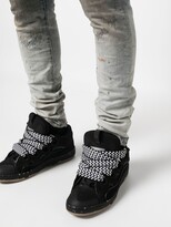 Thumbnail for your product : Purple Brand Blue Distressed Finish Low Rise Skinny Jeans