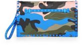 Thumbnail for your product : Valentino Rockstud Camouflage Leather & Canvas Clutch