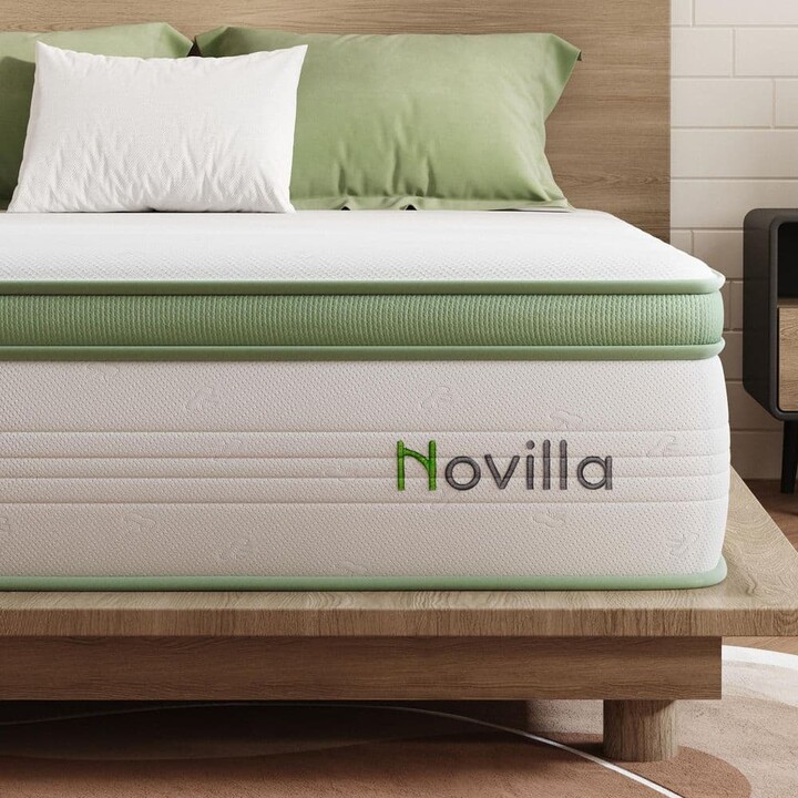 Novilla 10 in. Medium Cool Gel Foam Innerspring Hybrid Mattress Tight Top Twin Size Mattress