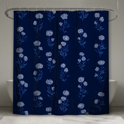 East Urban Home Floral Shower Curtain - Pattern Bathroom Decor Bohemian Boho