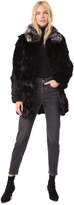 Thumbnail for your product : Adrienne Landau Rabbit Coat With Fox Collar