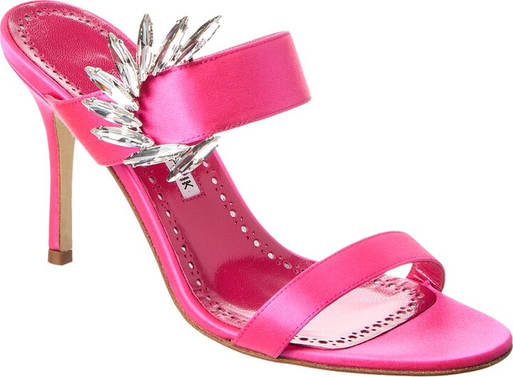 Manolo Blahnik Chivela 90 Satin Sandal