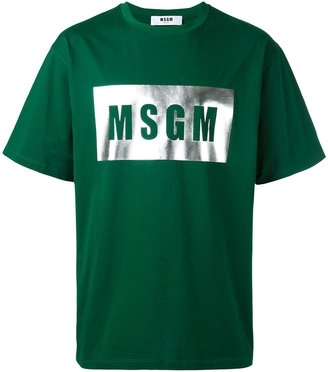 MSGM logo print T-shirt - men - Cotton - L