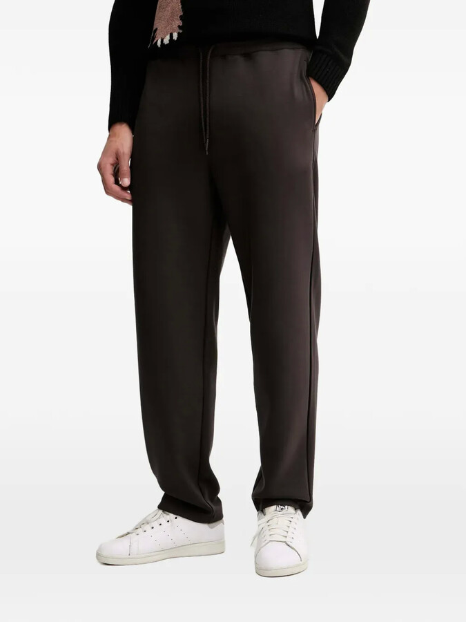 EA7 Emporio Armani Drawstring Logo-Patch Trousers