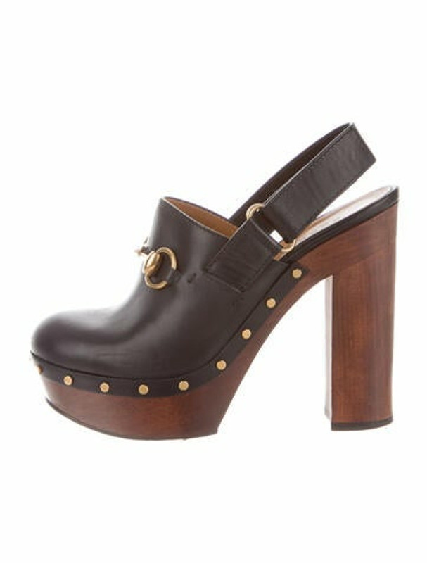 Gucci Amstel Horsebit Accent Slingback Pumps Black ShopStyle Mules