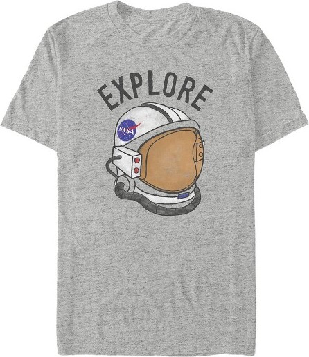 Men's NASA Explore Helmet T-Shirt - Athletic Heather - Large