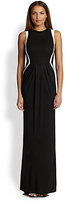 Thumbnail for your product : ABS by Allen Schwartz Sleeveless Colorblock Pleated Gown
