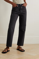 Thumbnail for your product : Totême Twisted Seam High-rise Straight-leg Jeans - Black