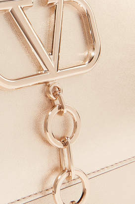 Valentino Garavani Vcase Small Metallic Leather Shoulder Bag