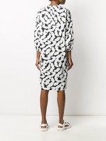 Thumbnail for your product : Odeeh Cropped Sleeve Printed Dress