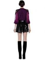 Thumbnail for your product : Alice + Olivia Sofia Lace Shoulder V-Neck Blouse