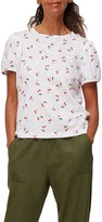 Thumbnail for your product : Whistles Rosa Double Trim Cherry Print T-shirt - White