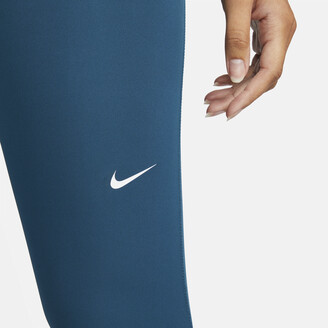 Nike Women's Pro Mid-Rise Mesh-Paneled Leggings in Blue - ShopStyle Pants