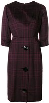 Thumbnail for your product : A.N.G.E.L.O. Vintage Cult 1960's Checked Buttoned Dress