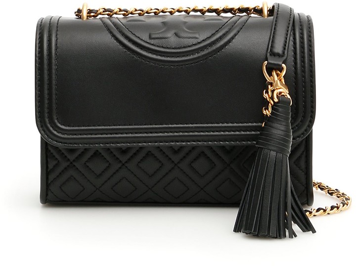 tory burch small fleming matte quilted shoulder bag
