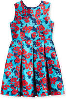 Thumbnail for your product : Oscar de la Renta Floral Mikado Dress, Blue, Size 2-14