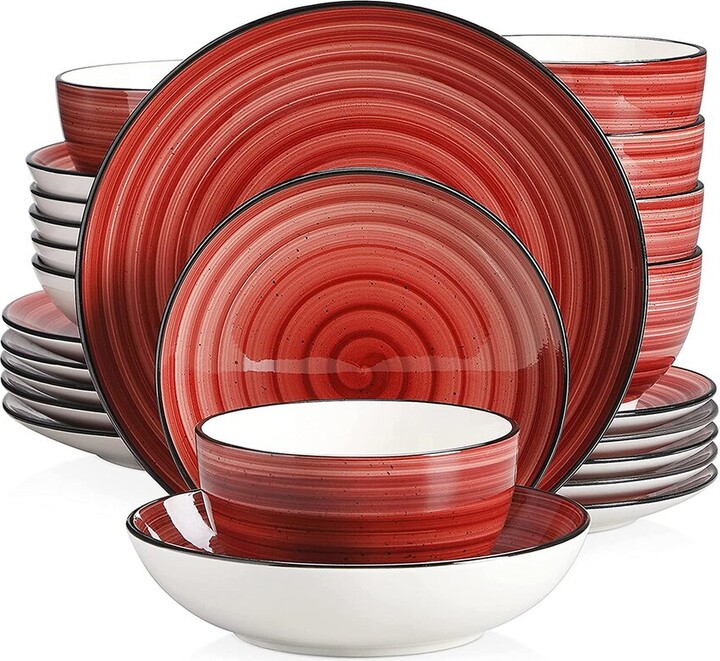 Elama Gia 24pc Stoneware Dinnerware Set