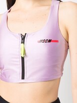 Thumbnail for your product : MSGM Chest Logo-Print Sports Bra