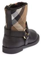 Burberry Baby's, Toddler's & Kid's Mini Queenstead Check & Leather Moto Boots