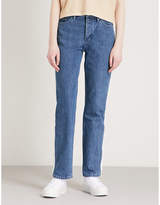 Calvin Klein Contrast-trim straight high-rise jeans