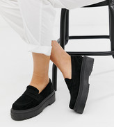 Thumbnail for your product : ASOS DESIGN Wide Fit Vamped chunky loafers