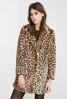 Thumbnail for your product : Forever 21 Leopard Print Faux Fur Coat