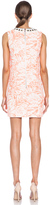 Thumbnail for your product : Matthew Williamson Botanical Cotton-Blend Shift Dress with Embroidery in Fluro Orange