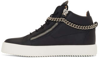 Giuseppe Zanotti Black Chain May London High-Top Sneakers