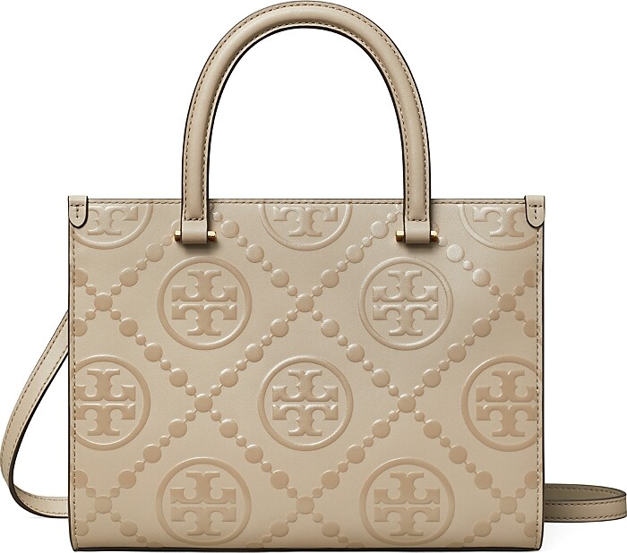 Tory Burch T Monogram Embossed Square Tote