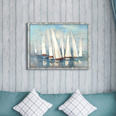 Longshore Tides Coastal Framed Painting Wall Art