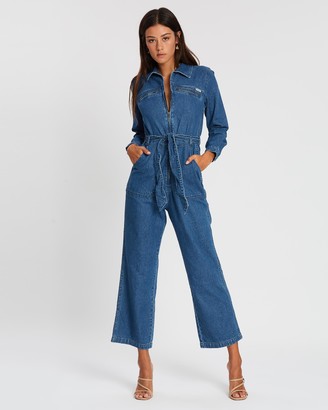 Wrangler Women's Blue Jumpsuits - Lady Divine Boilersuit - Size 8 at The Iconic