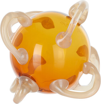 Sticky Glass SSENSE Exclusive Orange & Gold Loop Ornament