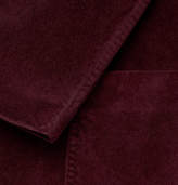 Thumbnail for your product : Massimo Alba Burgundy Cotton-Velvet Blazer