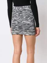 Thumbnail for your product : Saint Laurent zebra print denim skirt