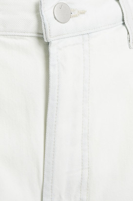 J Brand Cropped Pleated High-rise Tapered Jeans