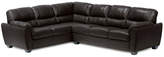 Thumbnail for your product : Asstd National Brand Leather Possibilities Pad-Arm 2pc Right- Arm Corner Sofa Sectional
