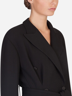 Dolce & Gabbana Belted double-breasted crepe coat
