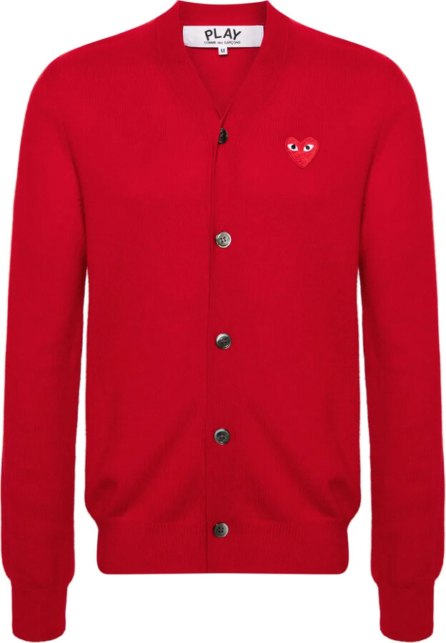 Comme des Garçons PLAY Logo-Appliqué Wool Cardigan