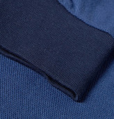 Thumbnail for your product : Etro Contrast-Trim Long-Sleeved Cotton-Piqué Polo Shirt