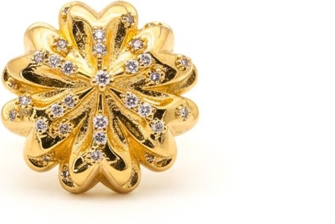 Jaredjamin Chrysanthemum Gold Plated Ring