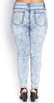 Thumbnail for your product : Forever 21 FOREVER 21+ acid wash skinny jeans