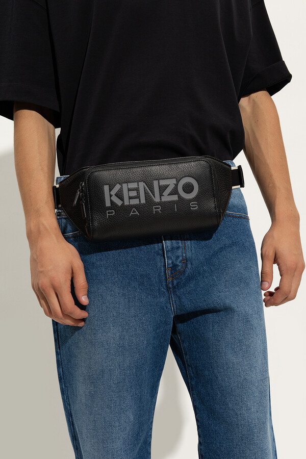 Kenzo Black Canvas Kampus Tiger Bum Bag - ShopStyle