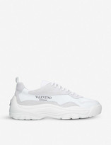 valentino bansi leather trainers