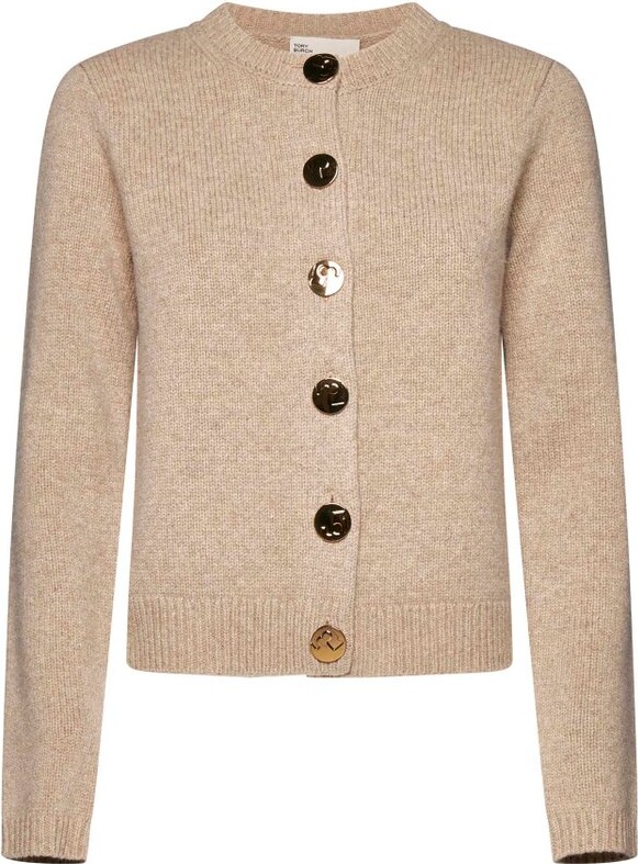 Tory Burch Long-Sleeved Ribbed-Knit Cardigan - ShopStyle