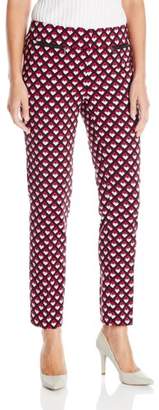 Nine West Womens Twill Printed Casual Pants