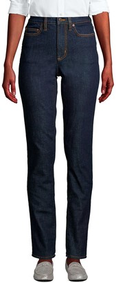 Lands' End Petite Shaping Straight-Leg Jeans