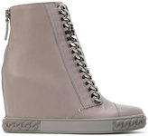 Casadei - chain-trimmed wedge sneaker 